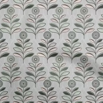 oneOone хлопковая гибкая оливково-зеленая ткань в горошек с цветочным принтом для шитья ремесленная ткань с принтом в ярдах 40 дюймов 42 Inch Wide - Viscose Chiffon серый