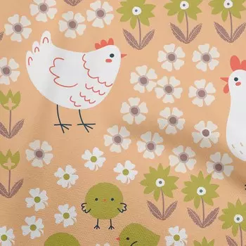 OneOone Хлопковая гибкая персиковая ткань Kawai Diy Одежда Лоскутная ткань Ткань с принтом в ярдах 40 дюймов 42 Inch Wide - Cotton Cambric жёлтый