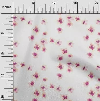 OneOone Хлопковая гибкая пурпурная ткань Цветочная акварельная ткань для шитья Ткань для рукоделия с принтом в дворе 40 дюймов 42 Inch Wide - Viscose Chiffon зелёный