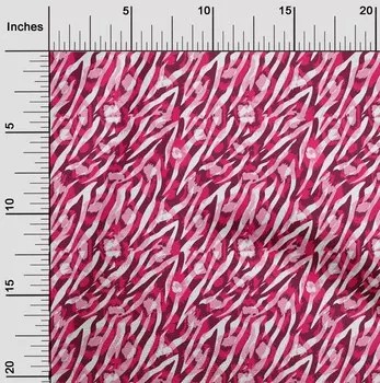 OneOone Хлопковая гибкая пурпурная ткань из кожи животных, принадлежности для квилтинга, швейная ткань с принтом во дворе, 40 дюймов 42 Inch Wide - Viscose Chiffon маджента