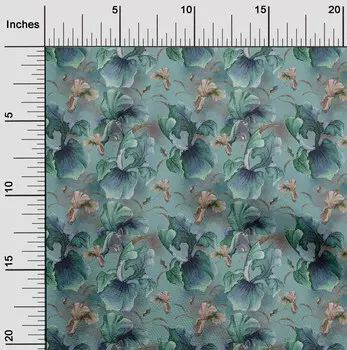 oneOone хлопковая гибкая пыльная бирюзовая зеленая ткань с цветочным рисунком, сделай сам, одежда, стеганая ткань, ткань с принтом, 40 дюймов во дворе 42 Inch Wide - Viscose Chiffon розовый