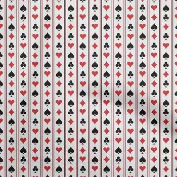 OneOone Хлопковая гибкая пыльно-бирюзовая зеленая ткань для покерных карточек, одежда для рукоделия, стеганая ткань с принтом, ткань в ярдах, 40 дюймов 42 Inch Wide - Viscose Chiffon чёрный