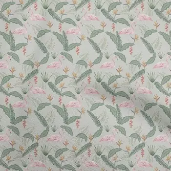 oneOone Хлопковая гибкая пыльно-бирюзовая зеленая ткань, тропический швейный материал, ткань с принтом в ярдах, 40 дюймов 42 Inch Wide - Viscose Chiffon светло-синий