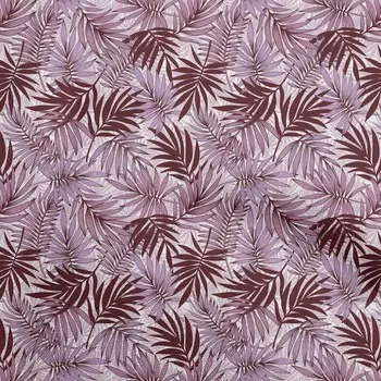 OneOone Хлопковая гибкая пыльно-фиолетовая ткань с тропическими листьями Материал платья Ткань с принтом Ткань в ярдах 40 дюймов 42 Inch Wide - Viscose Chiffon зелёный