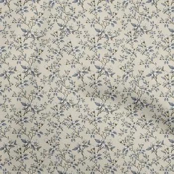 OneOone Хлопковая гибкая пыльно-серая ткань с цветочным принтом, одежда своими руками, стеганая ткань с принтом, ткань в ярдах, 40 дюймов 42 Inch Wide - Viscose Chiffon серый