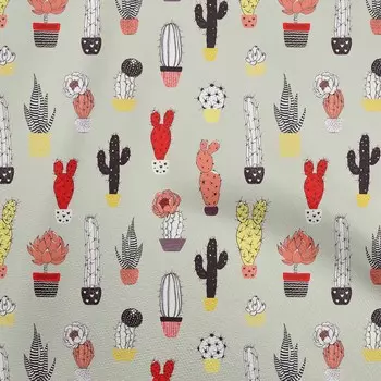 OneOone хлопковая гибкая пыльно-серая ткань для шитья кактуса, ткань во дворе с принтом, принадлежности для шитья одежды своими руками, 40 дюймов 42 Inch Wide - Viscose Chiffon зелёный