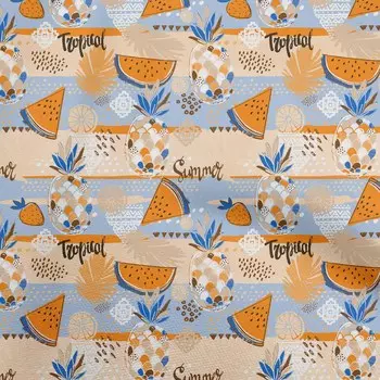 OneOone Хлопковая гибкая пыльно-синяя ткань, тропический швейный материал, ткань с принтом в ярдах, 40 дюймов 42 Inch Wide - Viscose Chiffon бежевый