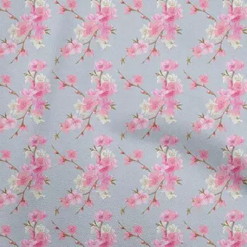 OneOone Хлопковая гибкая пыльно-синяя ткань Акварельный цветочный материал для платья Ткань с принтом Ткань в ярдах 40 дюймов 42 Inch Wide - Viscose Chiffon чёрный