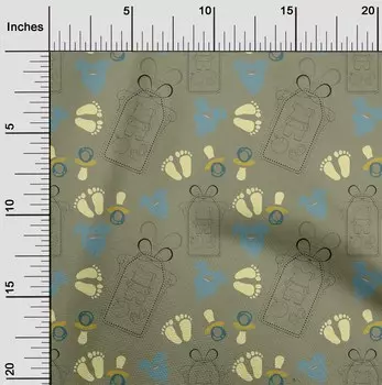 OneOone Хлопковая гибкая пыльно-зеленая ткань Одежда | Следы и кормушка для детей Детские принадлежности для квилтинга Ткань для шитья с принтом во дворе 40 дюймов 42 Inch Wide - Viscose Chiffon светло-коричневого