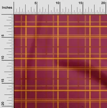 OneOone Хлопковая гибкая яркая малиново-красная ткань в клетку Мадрас, одежда своими руками, стеганая ткань с принтом, ткань в ярдах, 40 дюймов 42 Inch Wide - Viscose Chiffon чёрный