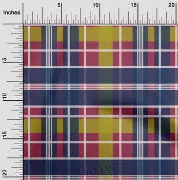 OneOone Хлопковая гибкая яркая малиново-красная ткань в клетку Мадрас, одежда своими руками, стеганая ткань с принтом, ткань в ярдах, 40 дюймов 42 Inch Wide - Viscose Chiffon красный