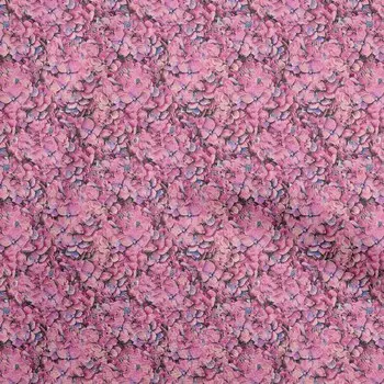 OneOone хлопковая гибкая розовая ткань цвета фуксии с абстрактным цветочным шитьем, ткань для шитья во дворе с принтом, принадлежности для шитья одежды своими руками, 40 дюймов 42 Inch Wide - Viscose Chiffon розовый