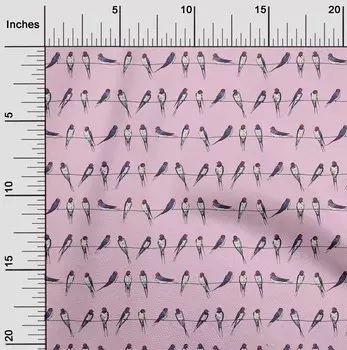 OneOone Хлопковая гибкая румяная розовая ткань художественный материал для шитья птиц ткань с принтом в ярдах 40 дюймов 42 Inch Wide - Viscose Chiffon аквамарин