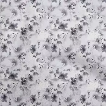oneOone хлопковая гибкая серая ткань абстрактная акварельная цветочная ткань для шитья ткань для рукоделия с принтом в ярдах 40 дюймов 42 Inch Wide - Viscose Chiffon серый