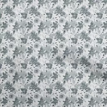 oneOone хлопковая гибкая серая ткань абстрактная акварельная цветочная ткань для шитья ткань для рукоделия с принтом в ярдах 40 дюймов 42 Inch Wide - Viscose Chiffon серый