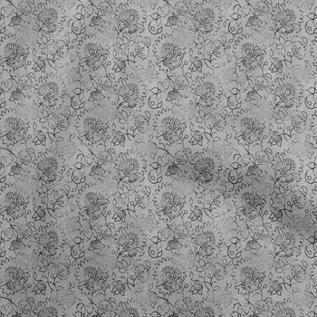 OneOone хлопковая гибкая серая ткань, азиатский батик, якобинская цветочная швейная ткань во дворе с принтом, принадлежности для шитья одежды своими руками, 40 дюймов 42 Inch Wide - Viscose Chiffon серый