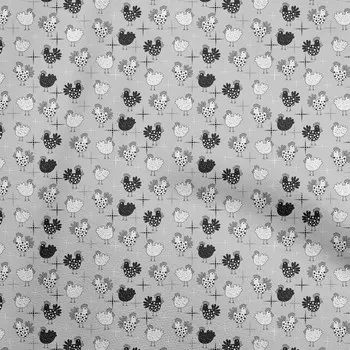 OneOone хлопковая гибкая серая ткань для шитья птиц и петуха, ткань во дворе с принтом, принадлежности для шитья одежды своими руками, 40 дюймов 42 Inch Wide - Viscose Chiffon оранжевый