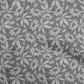 oneOone Хлопковая гибкая серая ткань Материал платья с цветочным принтом Ткань с принтом в ярдах 40 дюймов 42 Inch Wide - Viscose Chiffon светло-желтого