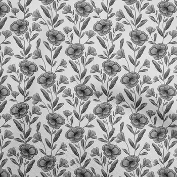 oneOone Хлопковая гибкая серая ткань Материал платья с цветочным принтом Ткань с принтом в ярдах 40 дюймов 42 Inch Wide - Viscose Chiffon малиновый