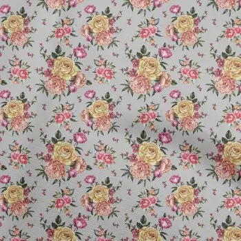 oneOone Хлопковая гибкая серая ткань с цветочным узором Швейные ремесленные проекты Печать на ткани в ярдах 40 дюймов 42 Inch Wide - Viscose Chiffon чёрный