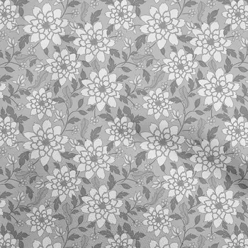 OneOone Хлопковая гибкая серая ткань с цветочным принтом в стиле ретро, ремесленные проекты, декоративная ткань с принтом во дворе, 40 дюймов 42 Inch Wide - Viscose Chiffon зелёный