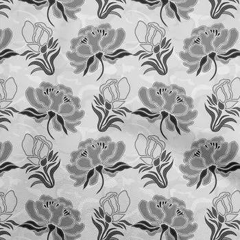 oneOone Хлопковая гибкая серая ткань с цветочным принтом в горошек Материал ткани Ткань с принтом в ярдах 40 дюймов 42 Inch Wide - Viscose Chiffon коричневый