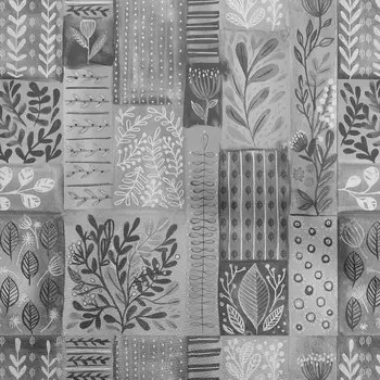 OneOone Хлопковая гибкая серая ткань с растениями, акварельный микс, лист, швейный материал, ткань с принтом в ярдах, 40 дюймов 42 Inch Wide - Viscose Chiffon темный оливковый зеленый