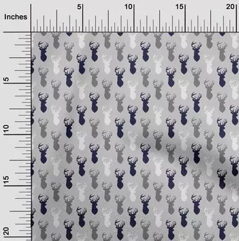 oneOone Хлопковая гибкая серая ткань С Рождеством Христовым Швейный материал Ткань с принтом в ярдах 40 дюймов 42 Inch Wide - Viscose Chiffon серый