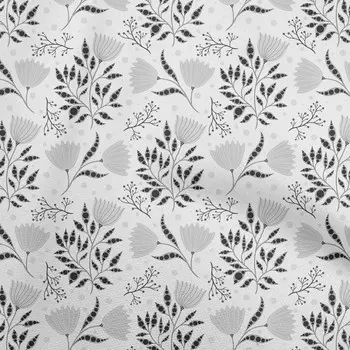 oneOone Хлопковая гибкая серая ткань в горошек с цветочным принтом для шитья набивная ремесленная ткань в ярдах 40 дюймов 42 Inch Wide - Viscose Chiffon серый