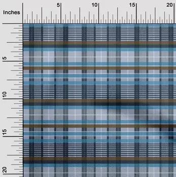 OneOone хлопковая гибкая серовато-синяя ткань в клетку Мадрас, швейная ткань во дворе с принтом, принадлежности для шитья одежды своими руками, 40 дюймов 42 Inch Wide - Viscose Chiffon аквамарин