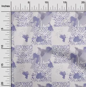 OneOone Хлопковая гибкая синевато-фиолетовая ткань с леопардовой кожей и текстурой Акварельные ремесленные проекты Декор Ткань с принтом во дворе 40 дюймов 42 Inch Wide - Viscose Chiffon аквамарин