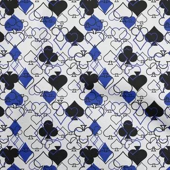 OneOone хлопковая гибкая синяя ткань для шитья покерных карт ткань во дворе с принтом «сделай сам» принадлежности для шитья одежды 40 дюймов 42 Inch Wide - Viscose Chiffon синий
