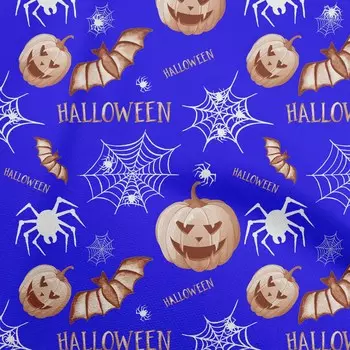 oneOone хлопковая гибкая синяя ткань для шитья на Хэллоуин ткань для шитья во дворе с принтом «сделай сам» одежда швейные принадлежности 40 дюймов 42 Inch Wide - Viscose Chiffon синий