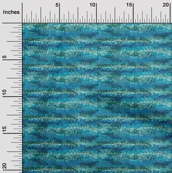 oneOone хлопковая гибкая синяя ткань крокодиловая кожа животного швейная ткань во дворе с принтом Diy одежда швейные принадлежности 40 дюймов 42 Inch Wide - Viscose Chiffon аквамарин