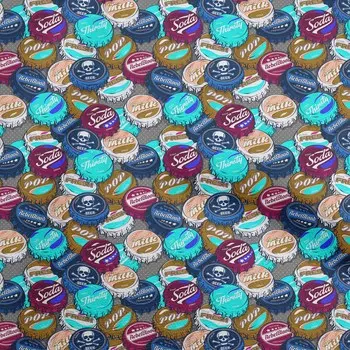 oneOone хлопковая гибкая синяя ткань ретро бутылка содовой крышка ремесленные проекты декоративная ткань с принтом во дворе 40 дюймов 42 Inch Wide - Viscose Chiffon красный