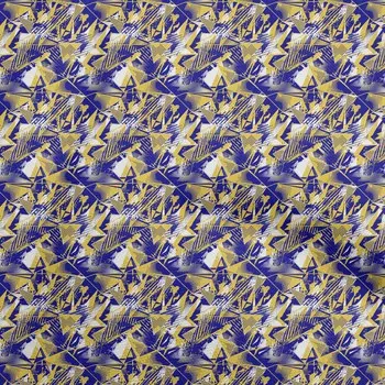 OneOone Хлопковая гибкая синяя ткань Резюме Швейный материал Ткань с принтом в ярдах 40 дюймов 42 Inch Wide - Viscose Chiffon синий