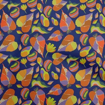 oneOone Хлопковая гибкая синяя ткань с абстрактным цветочным рисунком Материал платья Ткань с принтом Ткань в ярдах 40 дюймов 42 Inch Wide - Viscose Chiffon синий