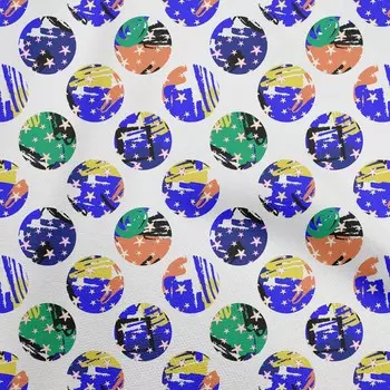 OneOone Хлопковая гибкая синяя ткань с абстрактным галактическим кругом, принадлежности для квилтинга, ткань для шитья с принтом во дворе, 40 дюймов 42 Inch Wide - Viscose Chiffon чёрный