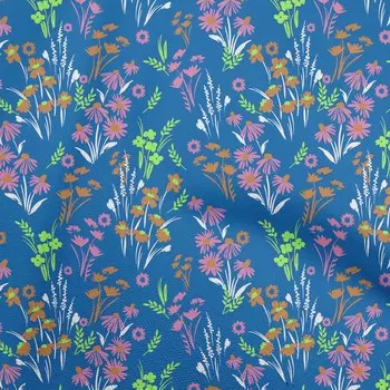 oneOone хлопковая гибкая синяя ткань с цветочным принтом ткань для шитья во дворе с принтом «сделай сам» одежда швейные принадлежности 40 дюймов 42 Inch Wide - Viscose Chiffon синий