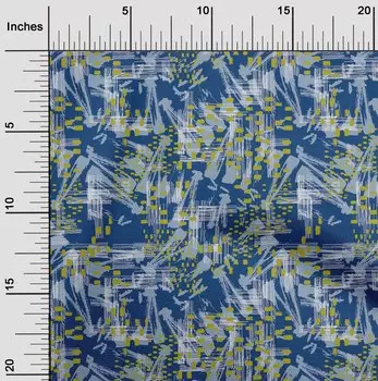 OneOone Хлопковая гибкая синяя ткань с геометрической текстурой, ткань для рукоделия, стеганая ткань с принтом, ткань в ярдах, 40 дюймов 42 Inch Wide - Viscose Chiffon светло-серый