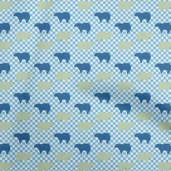 OneOone Хлопковая гибкая синяя ткань с изображением медведя и доков Материал платья Ткань с принтом Ткань в ярдах 40 дюймов 42 Inch Wide - Viscose Chiffon коричневый