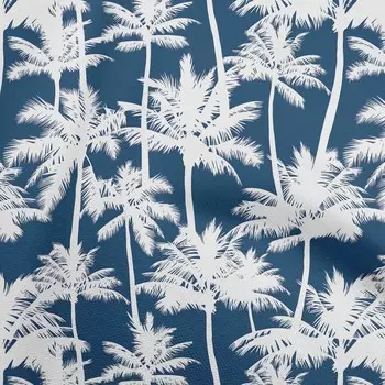 OneOone Хлопковая гибкая синяя ткань с кокосовой пальмой и листьями Швейный материал Ткань с принтом в ярдах 40 дюймов 42 Inch Wide - Viscose Chiffon бежевый