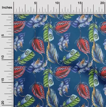 oneOone хлопковая гибкая синяя ткань с перьями и перьями платье материал ткань с принтом ткань в ярдах 40 дюймов 42 Inch Wide - Viscose Chiffon чёрный