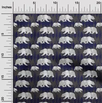 OneOone Хлопковая гибкая синяя ткань Веселая рождественская ткань для шитья Ткань для рукоделия с принтом в ярдах 40 дюймов 42 Inch Wide - Viscose Chiffon чёрный