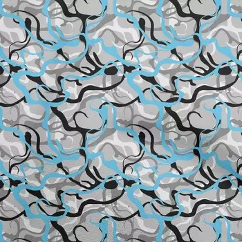 oneOone Хлопковая гибкая светло-голубая ткань Абстрактные ремесленные проекты Декор Ткань с принтом в ярдах 40 дюймов 42 Inch Wide - Viscose Chiffon темно-серого