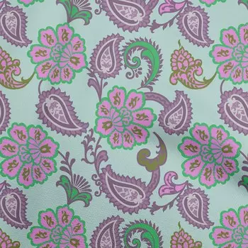 OneOone Хлопковая гибкая светло-голубая ткань, азиатская ткань для шитья Paisely во дворе с принтом, принадлежности для шитья одежды своими руками, 40 дюймов 42 Inch Wide - Viscose Chiffon светло-синий