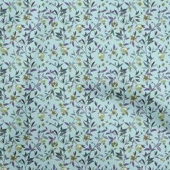 OneOone Хлопковая гибкая светло-голубая ткань Азиатская ткань сюзане для шитья Ткань для рукоделия с принтом в ярдах 40 дюймов 42 Inch Wide - Viscose Chiffon светло-синий