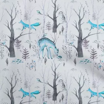 oneOone хлопковая гибкая светло-голубая ткань олень ткань для шитья набивная ремесленная ткань в ярдах 40 дюймов 42 Inch Wide - Viscose Chiffon средний синий