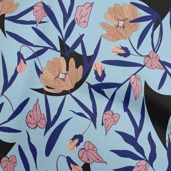 oneOone хлопковая гибкая светло-голубая ткань с цветочным рисунком, сделай сам, одежда, стеганая ткань, ткань с принтом, 40 дюймов в ярдах 42 Inch Wide - Viscose Chiffon серый