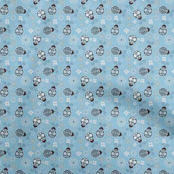 OneOone Хлопковая гибкая светло-голубая ткань ткань с птицами и божьими коровками для шитья ткань для рукоделия с принтом в ярдах 40 дюймов 42 Inch Wide - Viscose Chiffon зелёный